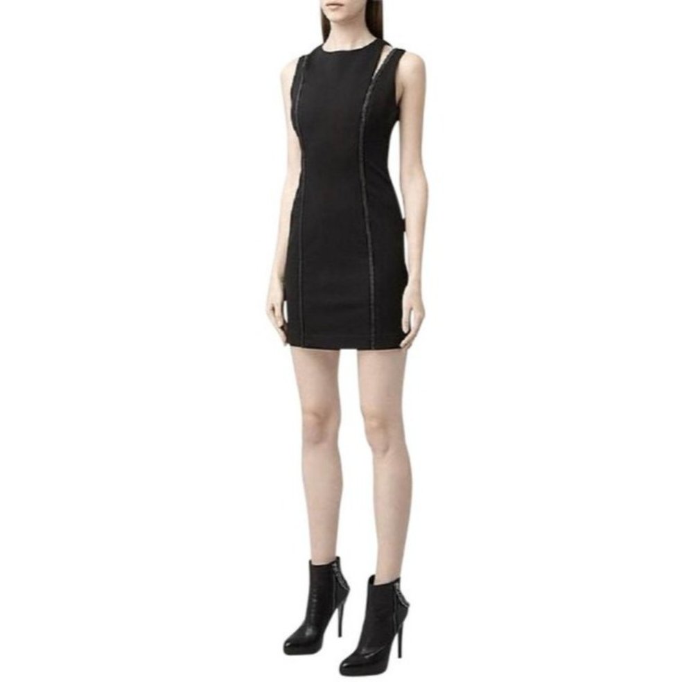 Allsaints Black Essi Sleeveless Bodycon Little Short Night Out Dress